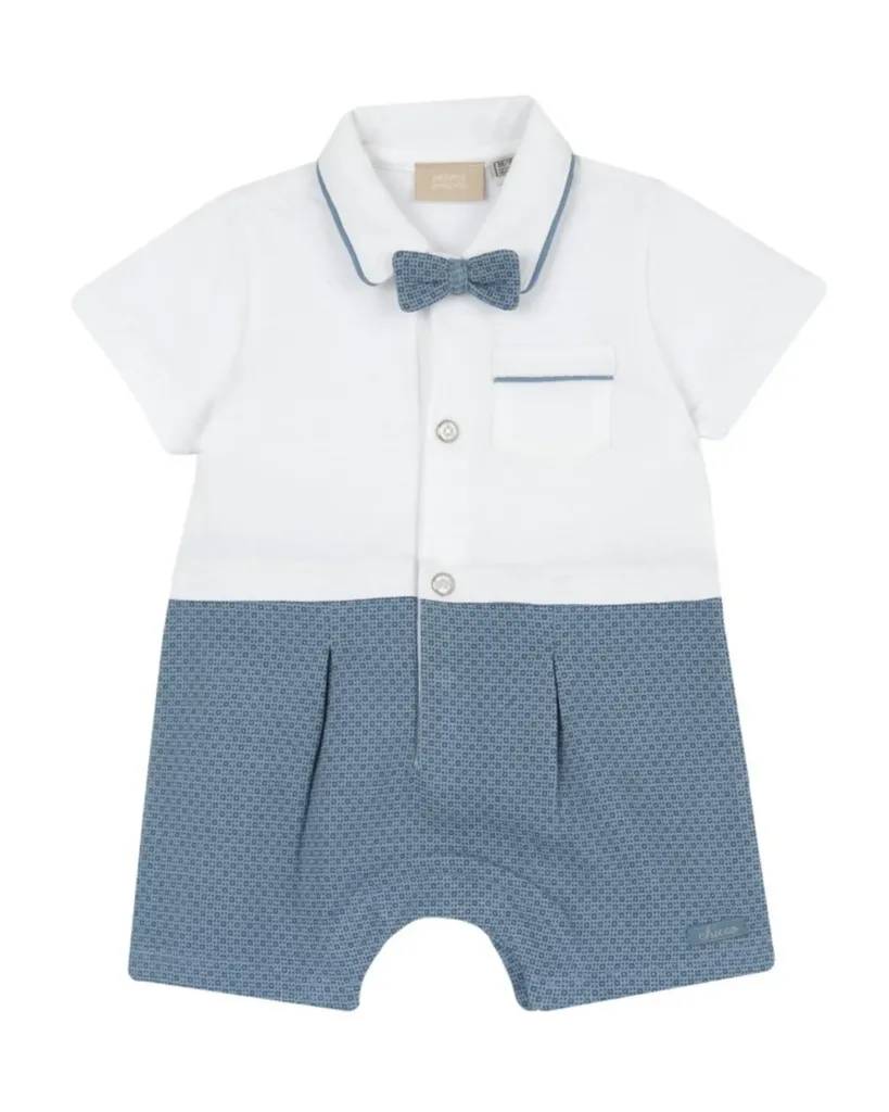 Chicco Kombinezon za bebe Gentleman, Bijelo-plavi