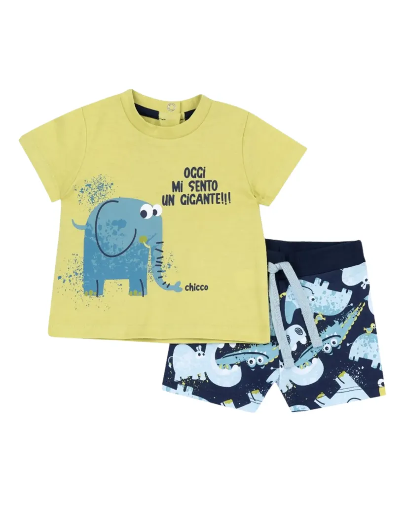 Chicco Set za bebe Slonko, Žuto-plavi