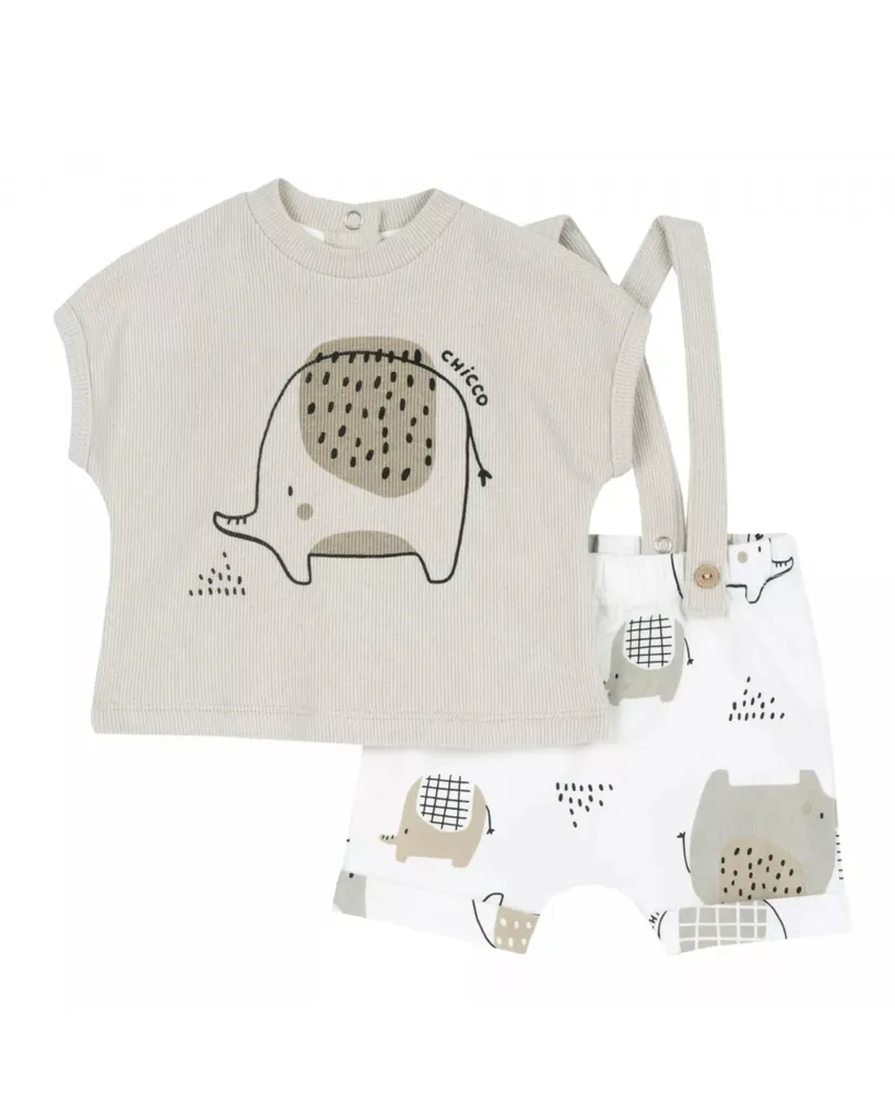 Chicco Set za bebe Safari 2, Sivo-bijeli