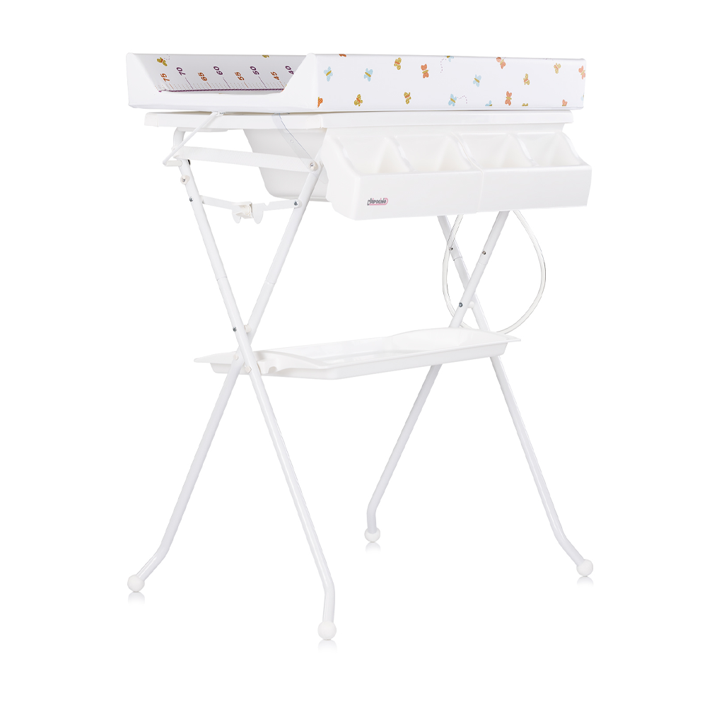 Chipolino Kadica sa stalkom i podlogom za presvlačenje Aqua Little Farm, 2u1, Bela