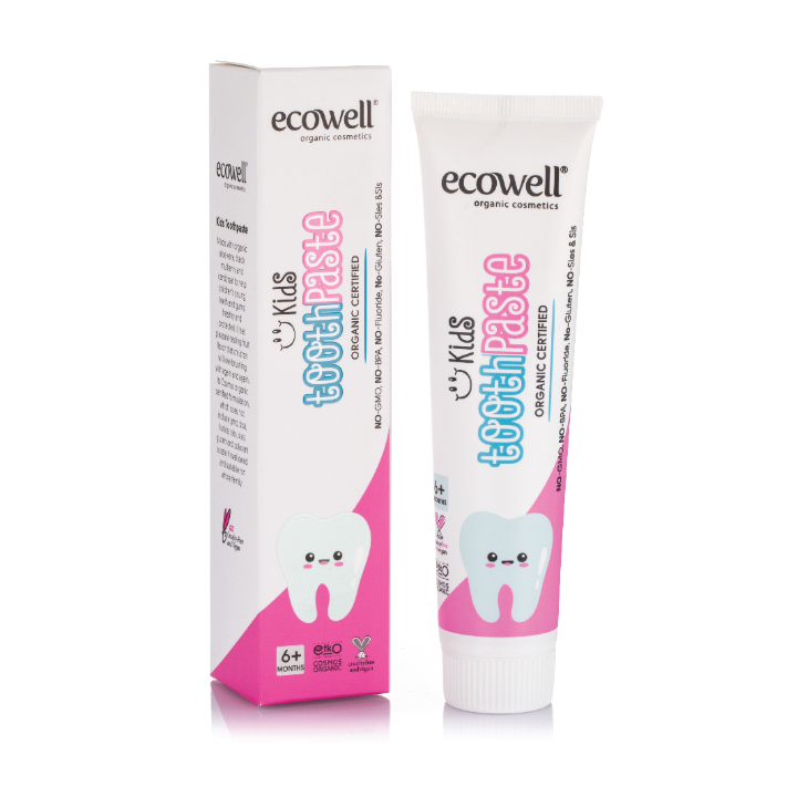 Ecowell Organska pasta za zube za bebe i decu 6m+, 75g