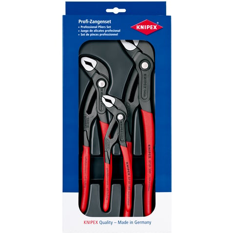 KNIPEX 002009V02 COBRA Paket 3-djelni, Crveni | Ananas