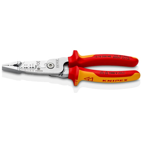 KNIPEX 13 76 200 ME Wirestripper Multifunkcionalna kliješt 1000V 200mm, Crvena | Ananas