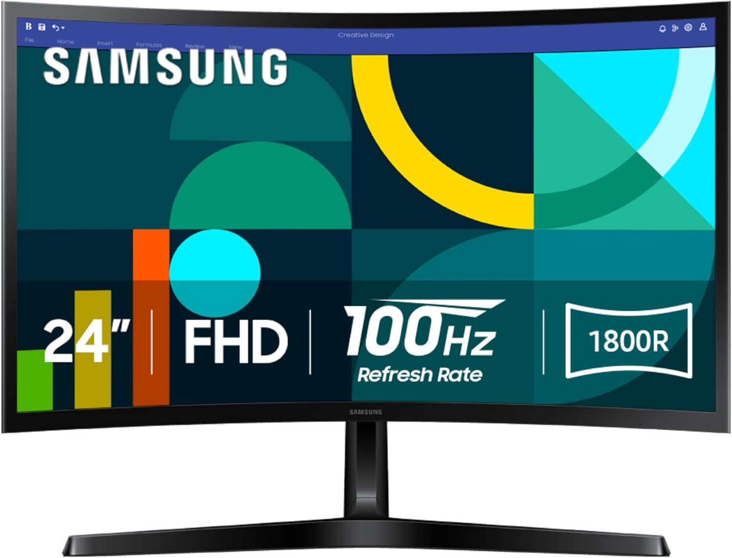 Samsung monitor LS24D360GAUXEN 24"/VA, zakrivljen/1920X1080/100Hz/5ms GtG/VGA, HDMI/VESA/crni LS24D360GAUXEN | Ananas
