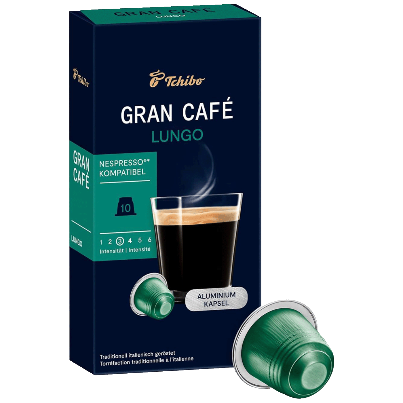 Tchibo Kapsule Gran Cafe Lungo za Nespresso aparate 10/1, Zelene