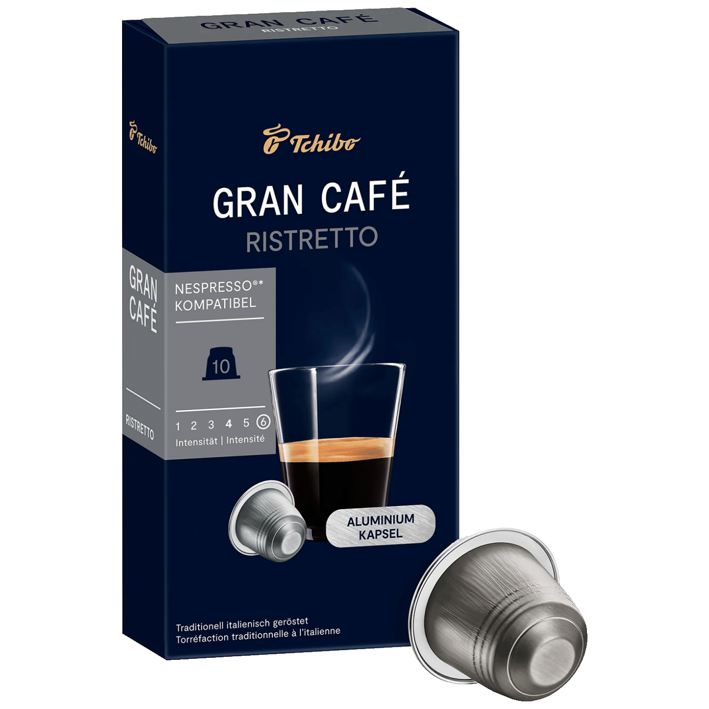 Tchibo Kapsule Gran Café Ristretto za Nespresso aparate 10/1, Srebrne
