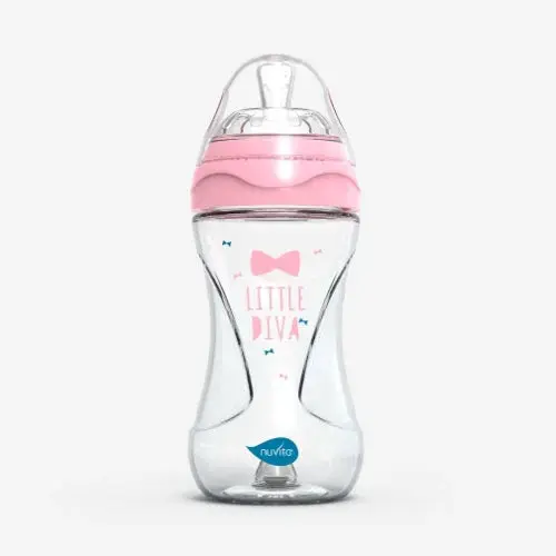 Nuvita Flašica staklena Anti Colic 240ml, Roze