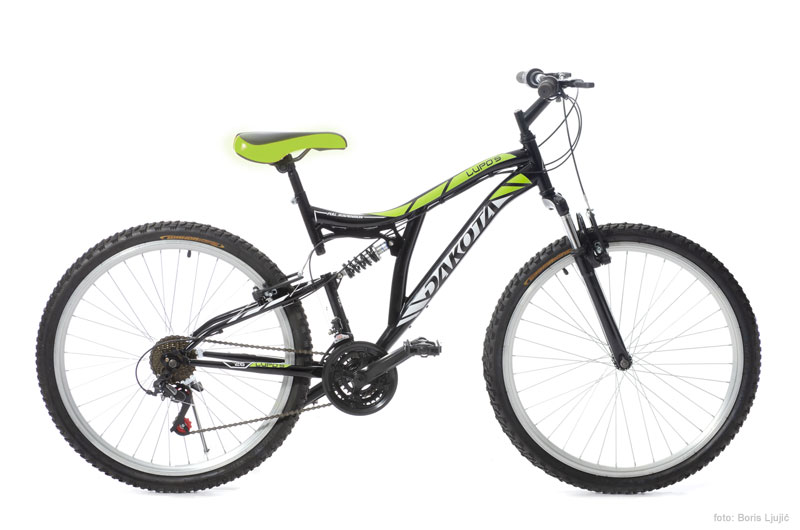 Lupos Muški bicikl 26"/20" Dakota 26 DS, Crno-Svijetlozeleni