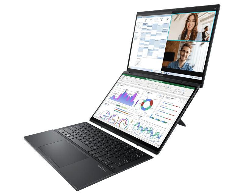 Asus laptop Zenbook 14 DUO OLED UX8406CA-PZ042X, 14" 3K OLED, Ultra 9 285H, 32GB, SSD, 2TB, Win11 Pro, tamna boja | Ananas