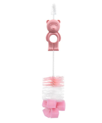 Lorelli Četka za čišćenje flašica i cucle Bear, Roze