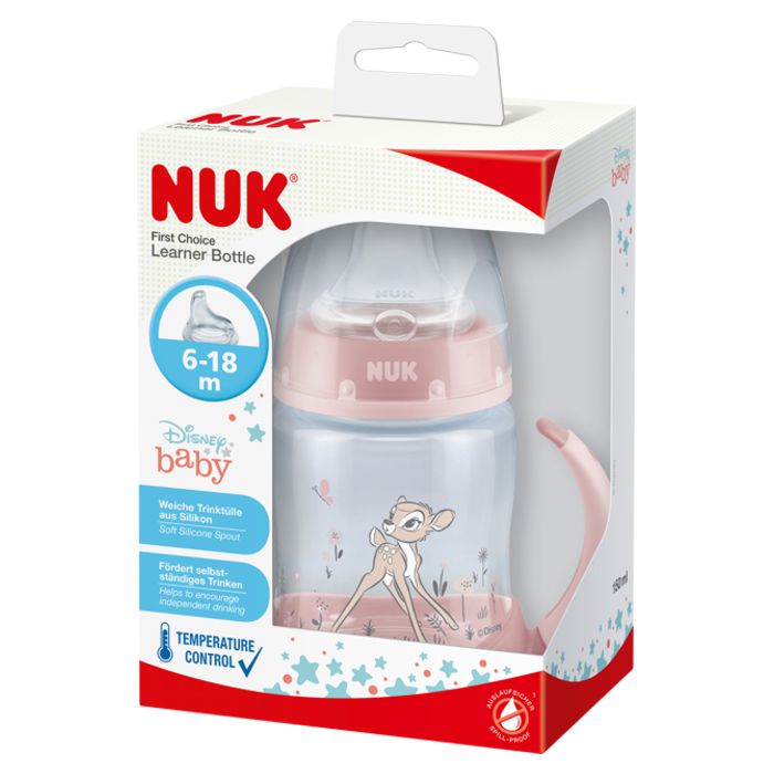 NUK Boca za učiti piti Lion King sa indikatorom temperature150 ml, Bež