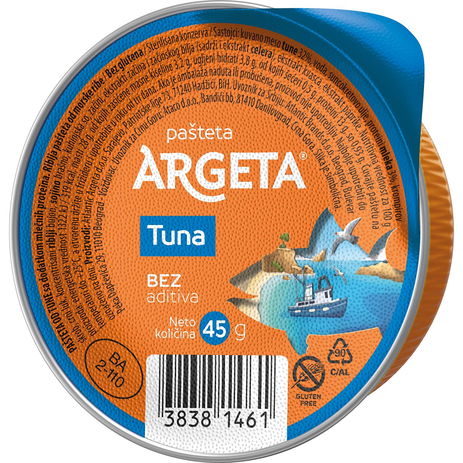 Argeta Pašteta Tuna, 45g | Online prodaja | Ananas