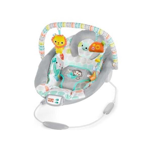 Kids II Ležaljka za bebe Bright Starts Whimsical Wild 11805, Svetlolsiva
