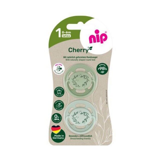 Nip Laža green višnjica, kaučuk, 0-6m, 2 kom