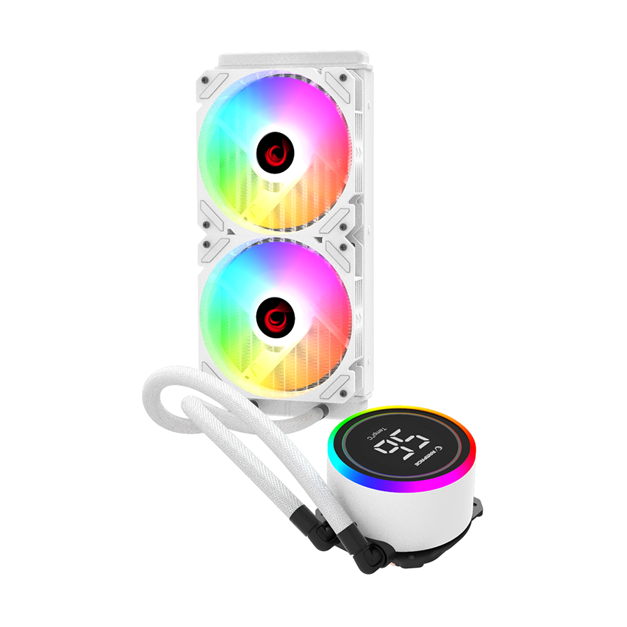 Rampage CPU hladnjak AIO Liquid Helios C15 40917, 12cm, Fan Temperature Display, Intel LGA1700/AMD AM5 ARGB, 240mm, Liquid Cooling CPU Fan