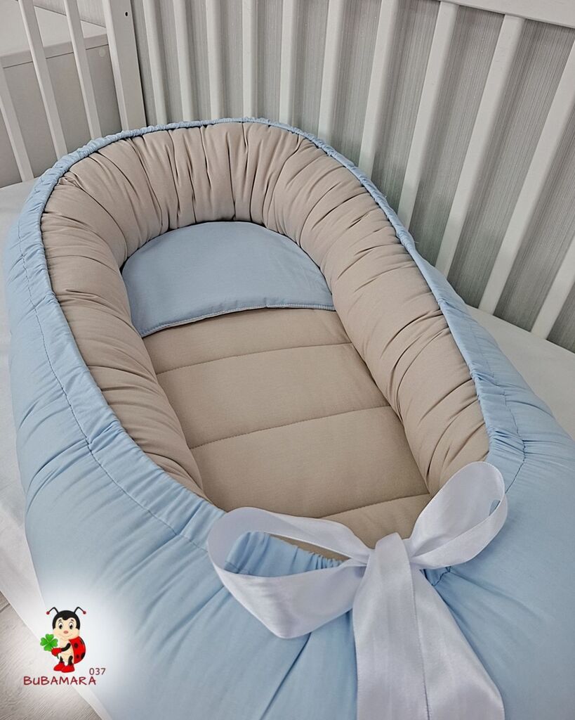 Bubamara037 Gnezdo za bebe, Bež-plavo