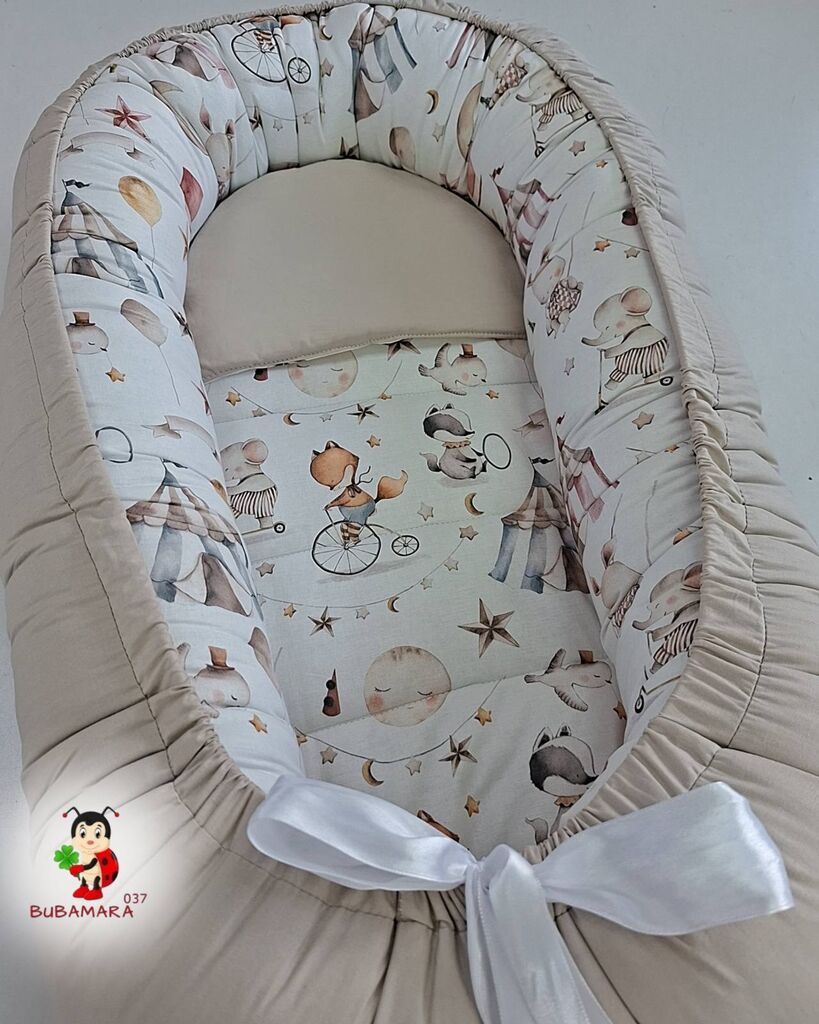 Bubamara037 Gnezdo za bebe Cirkus, Bež