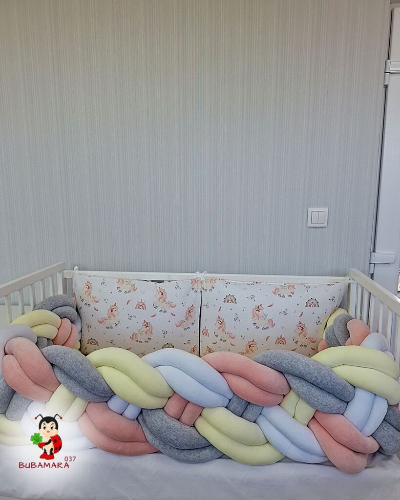 Bubamara037 Pletenica za krevetac, Osmostruka, 360cm, Šarena