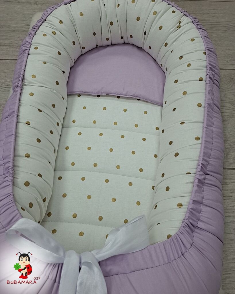 Bubamara037 Gnezdo za bebe Zlatne tufne, Lavanda