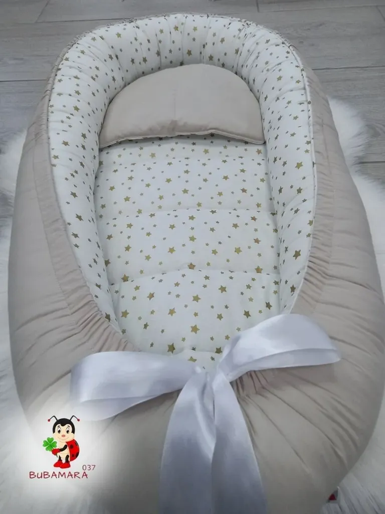 Bubamara037 Gnezdo za bebe Zvezdice, Bež