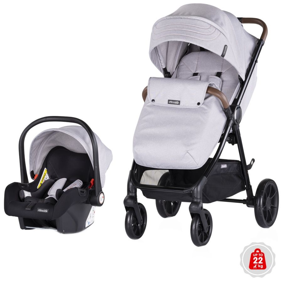 Chipolino Kolica za bebe Ultera 2u1, Siva