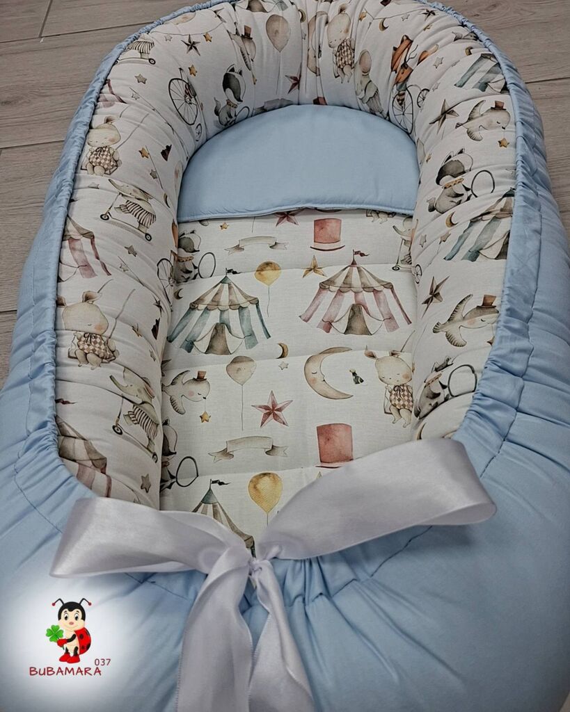 Bubamara037 Gnezdo za bebe Cirkus, Svetloplavo