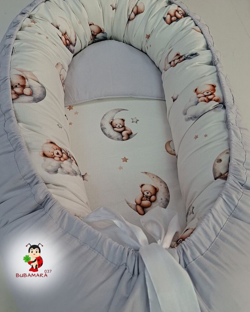 Bubamara037 Gnezdo za bebe Mede na mesecu, Svetlosivo