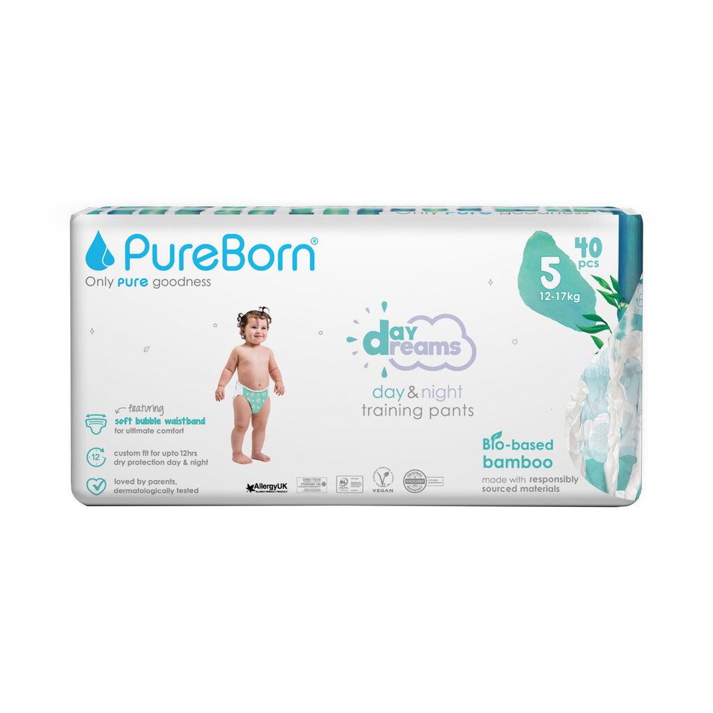 PureBorn Pelene gaćice Daydreams 5, 12-17 kg, 40 komada