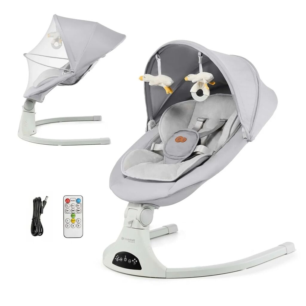 Kinderkraft ljuljaška za bebe Tulsy, siva