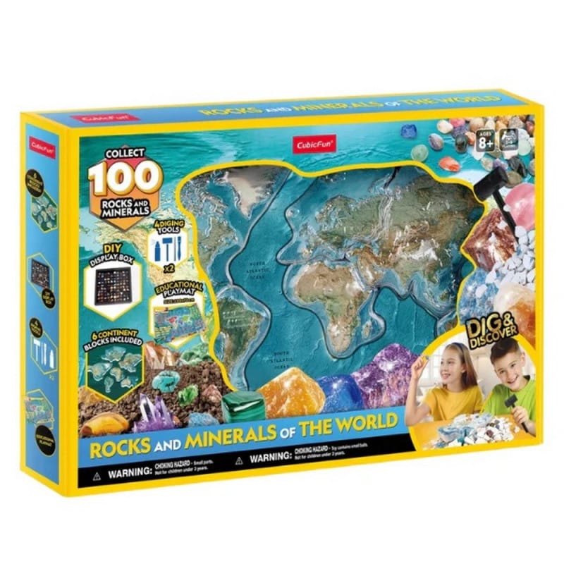 Cubic fun Slagalica Rocks and minerals of the world g0801, 100 delova