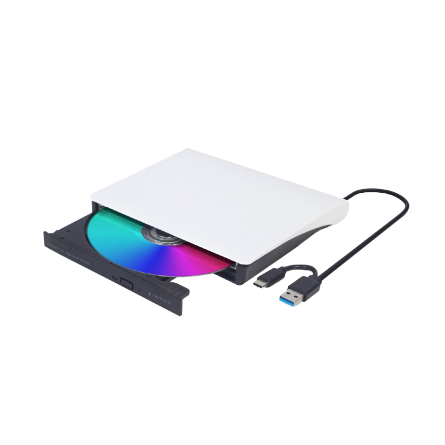 Gembird Eksterni DVD RW USB + Type-C, USB 3.1 Gen1, DVD-USB-031-BW