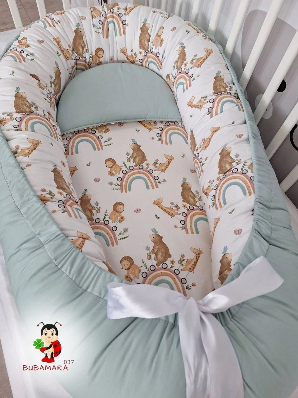 Bubamara037 Gnezdo za bebe Životinje, Sivo
