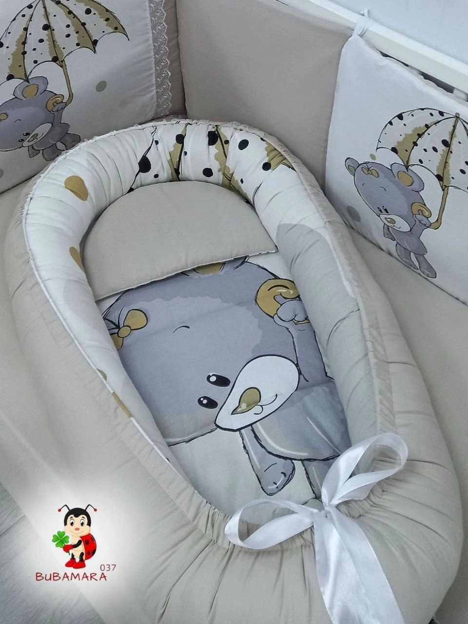 Bubamara037 Gnezdo za bebe Medvedić, Krem