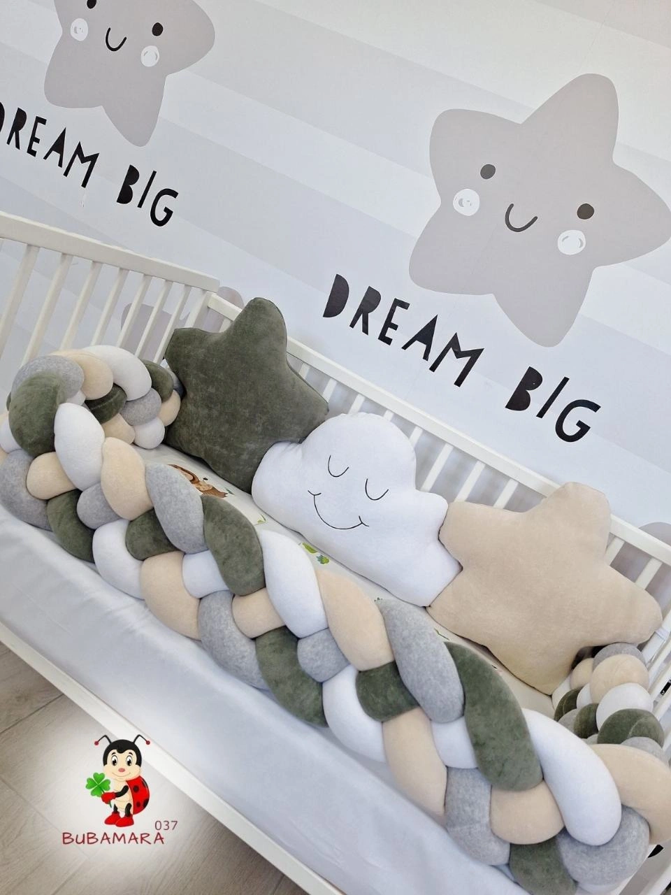Bubamara037 Pletenica za krevetac, Četvorostruka, 240cm, Šarena