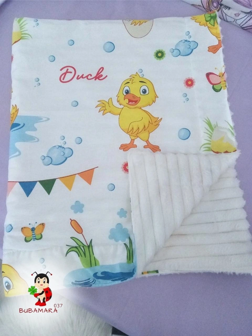 Bubamara037 Pokrivač za bebe Pile, Beli