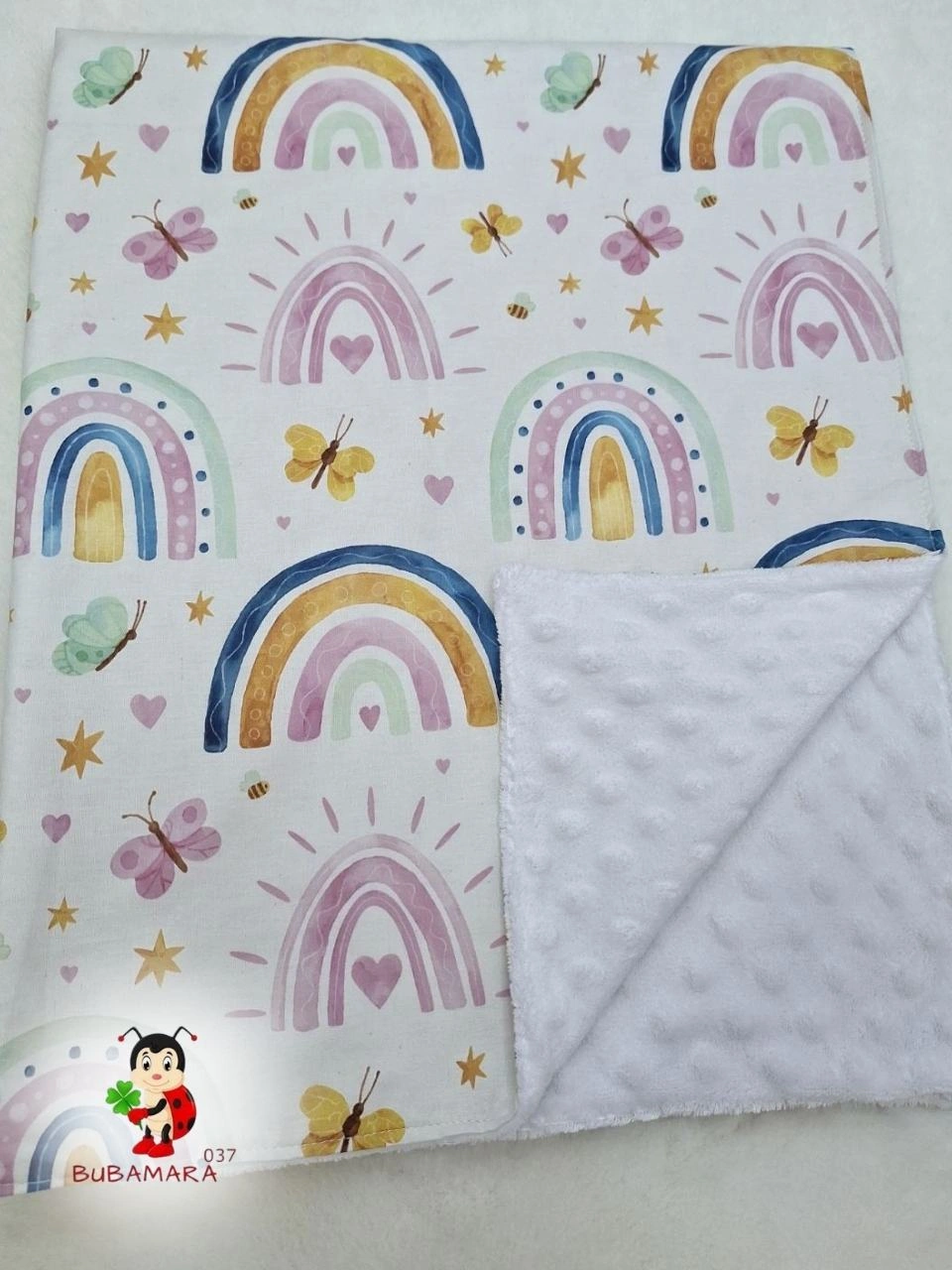 Bubamara037 Pokrivač za bebe, Bez veza, Beli