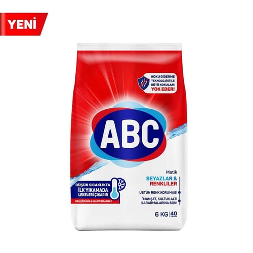 ABC deterdžent za pranje bijelog i obojenog rublja 6 kg