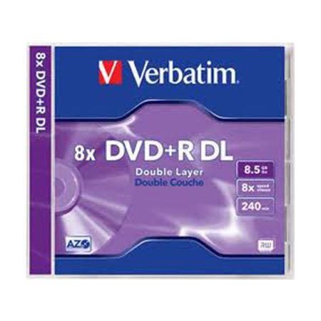 DVD+R DL, VERBATIM,8,5 GB,8X,MATT SILVER JC | Ananas