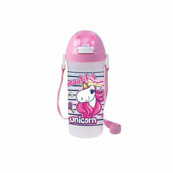 Herevin Flašica za vodu Unicorn 161811-003, 610ml, Belo-roze