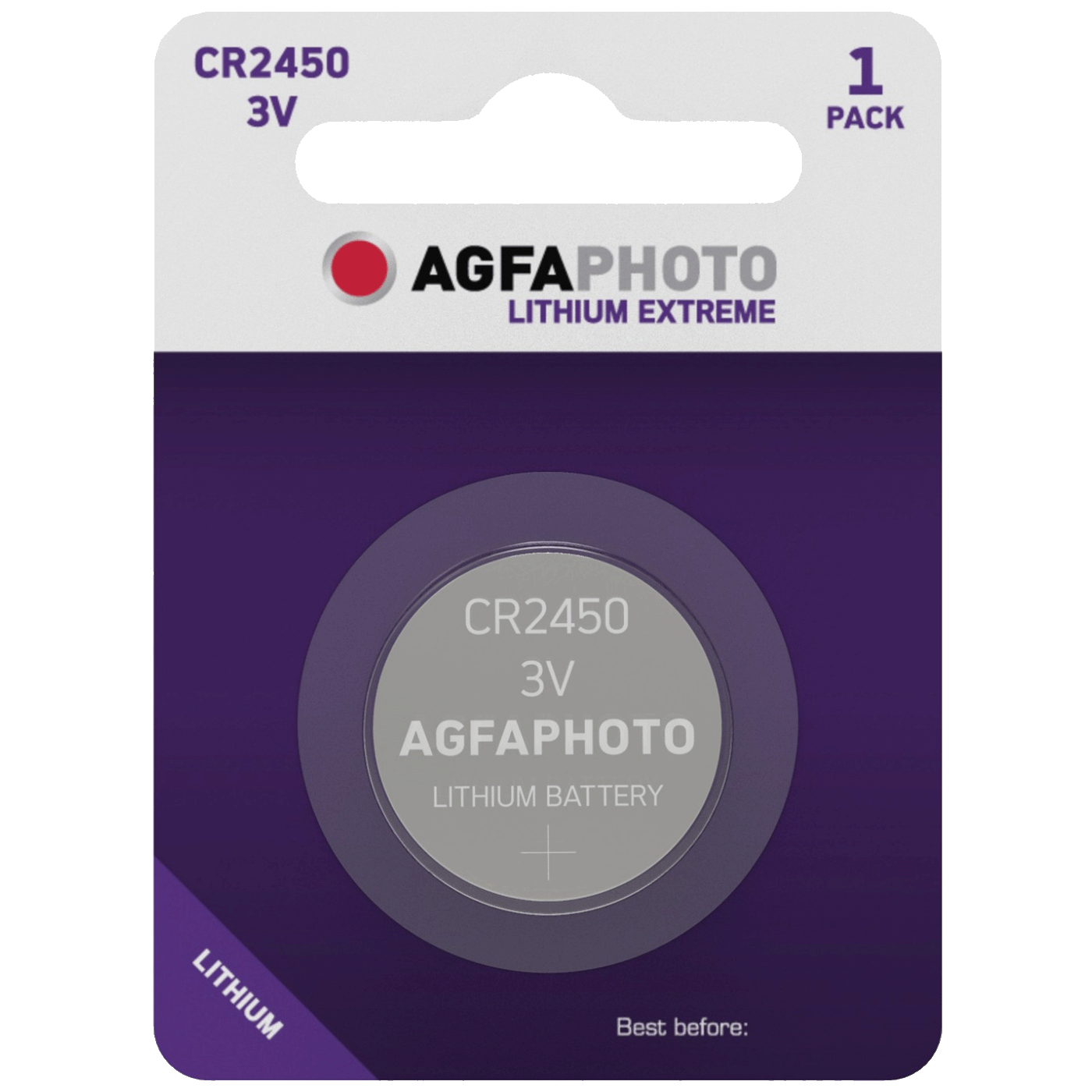 AGFA Litijumska baterija CR2450 B1, 3V, Dugmasta, Blister 1 komad