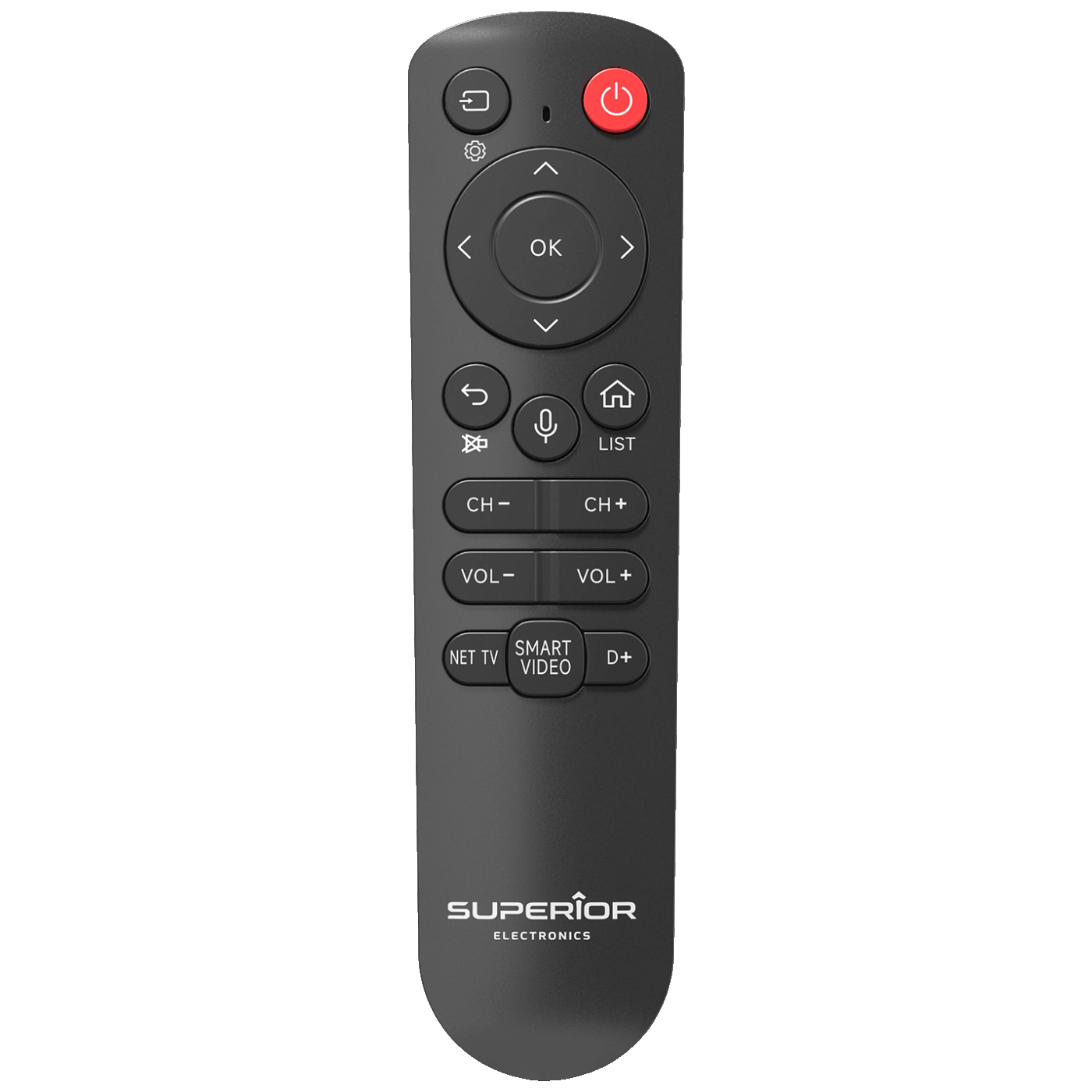 SUPERIOR Daljinski upravljač za LG Smart s glasovnim funkcijama, BT RC LG, Crni