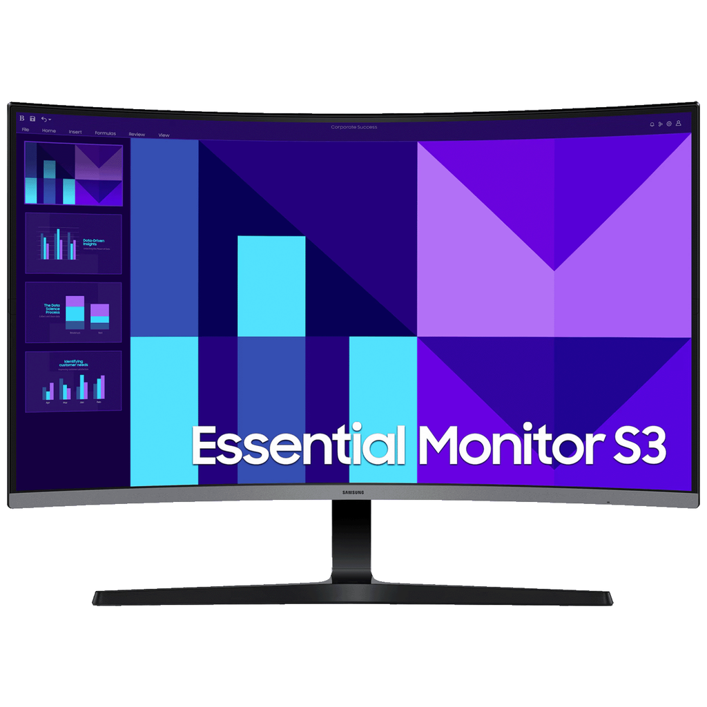 Samsung Monitor LS32D396GAUXEN, 32", Zakrivljeni, FullHD, Essential S3, HDMI, VGA, Crni | Ananas
