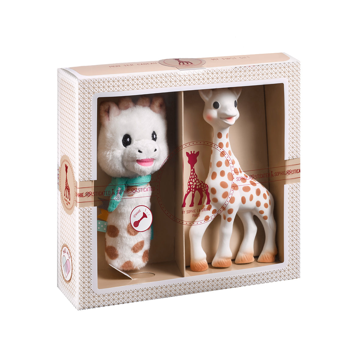 SOPHIE LA GIRAFE Set glodalica i zvečka Sophiesticated 12