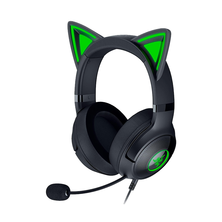 Razer Slušalice Kraken Kitty V2 - USB Headset with RGB Kitty Ears - Black - FRML Packaging RZ04-04730100-R3M1