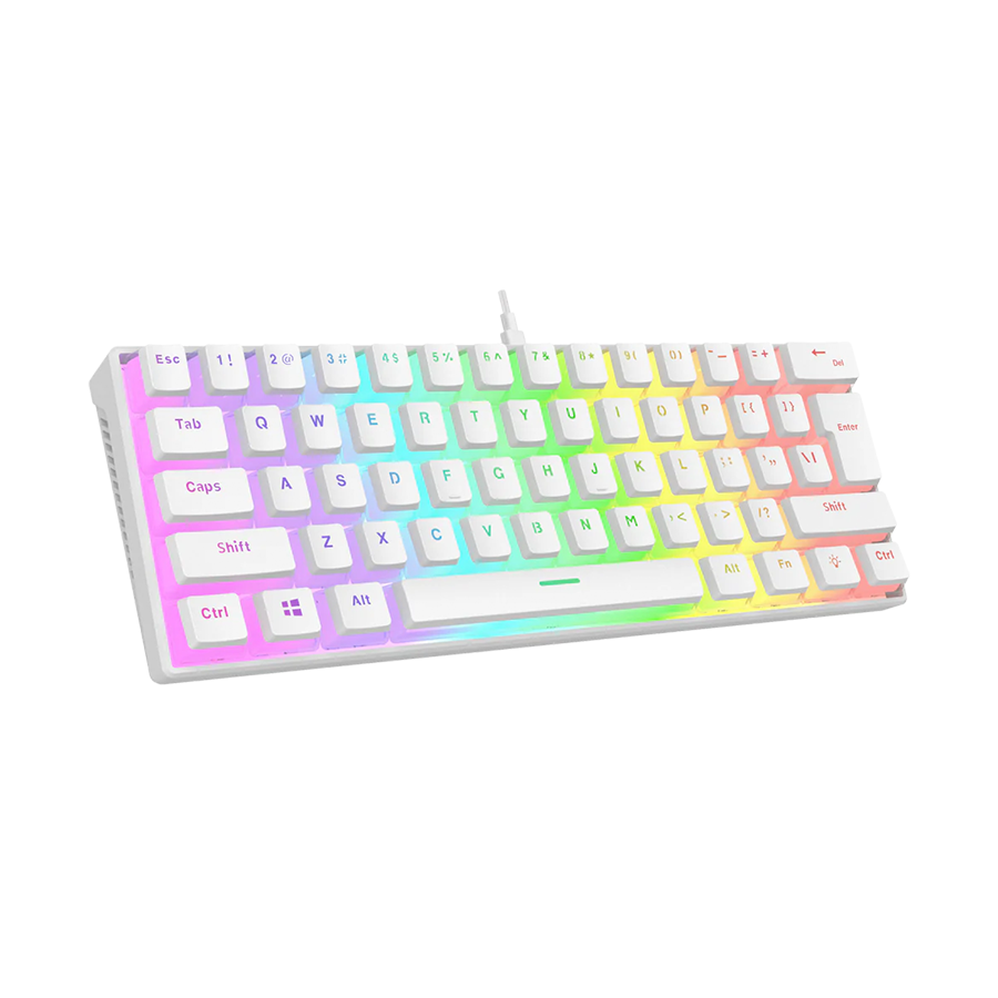 Rampage tastatura gaming RADIANT K11, white, red switch, Type-C, RGB