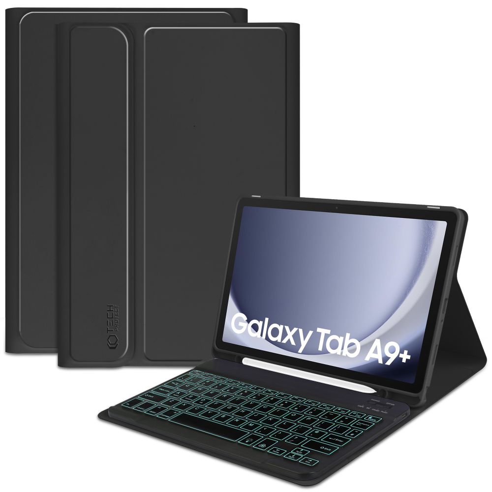 Tech Protect Futrola + Tastatura za tablet Galaxy Tab A9+ Plus, Crna