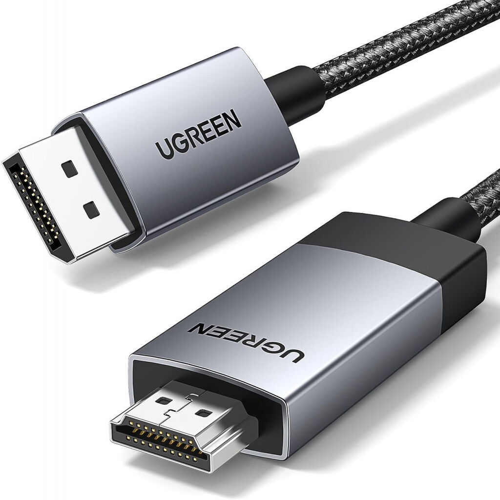 UGreen DisplayPort na HDMI kabl, 4K@60Hz, HDR Active, DP, 1.2 u HDMI, 2.0, 2m, Sivo-crni