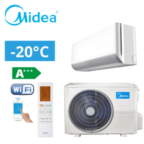 Midea Inverter klima sa vanjskim grijačem Breezeless E+ 9000BTU, 2.8 kW, -20°C , Wi-Fi