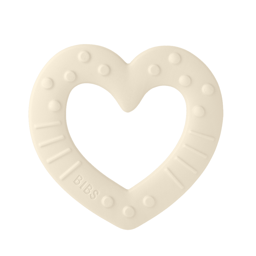 Bibs Glodalica za bebe Srce, Bež