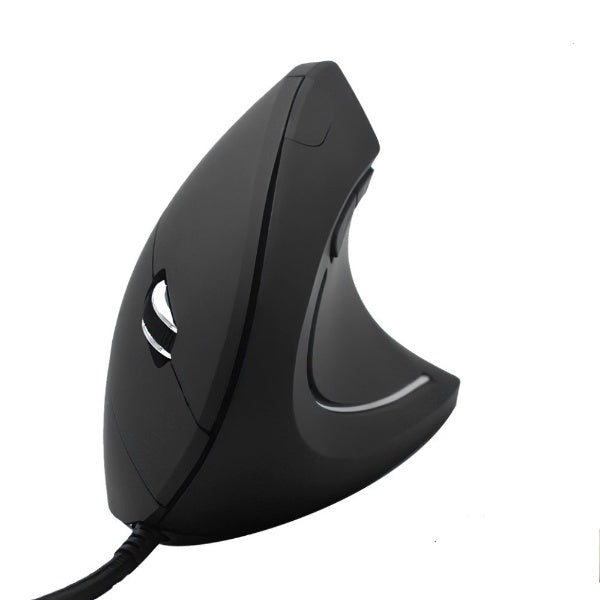 Giga Vertikalni miš JSY-05, Ergonomski, Žičani, 5 dugmića, Crni